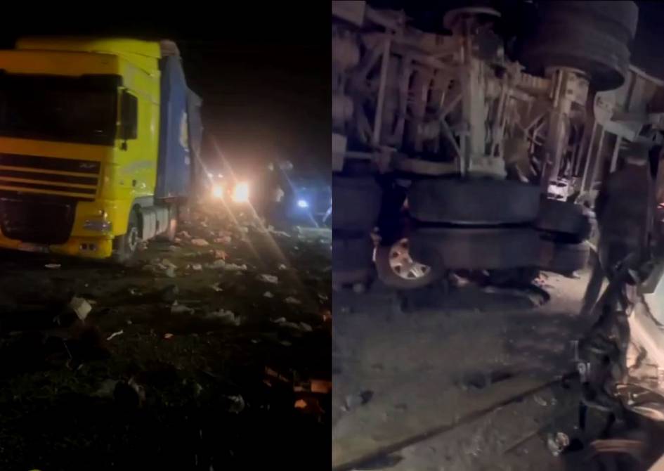 Ангренда юк машинаси 4 та автомобиль билан тўқнашди. 2 киши ҳалок бўлди